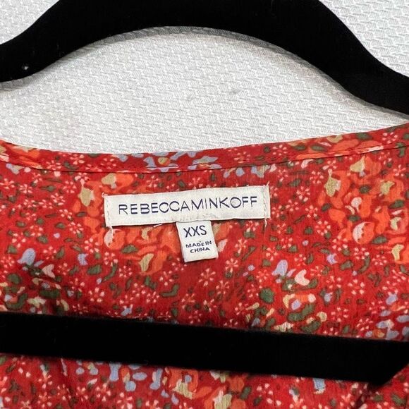 Rebecca Minkoff Red Floral Cold Shoulder Flowy Dress - Picture 3 of 10